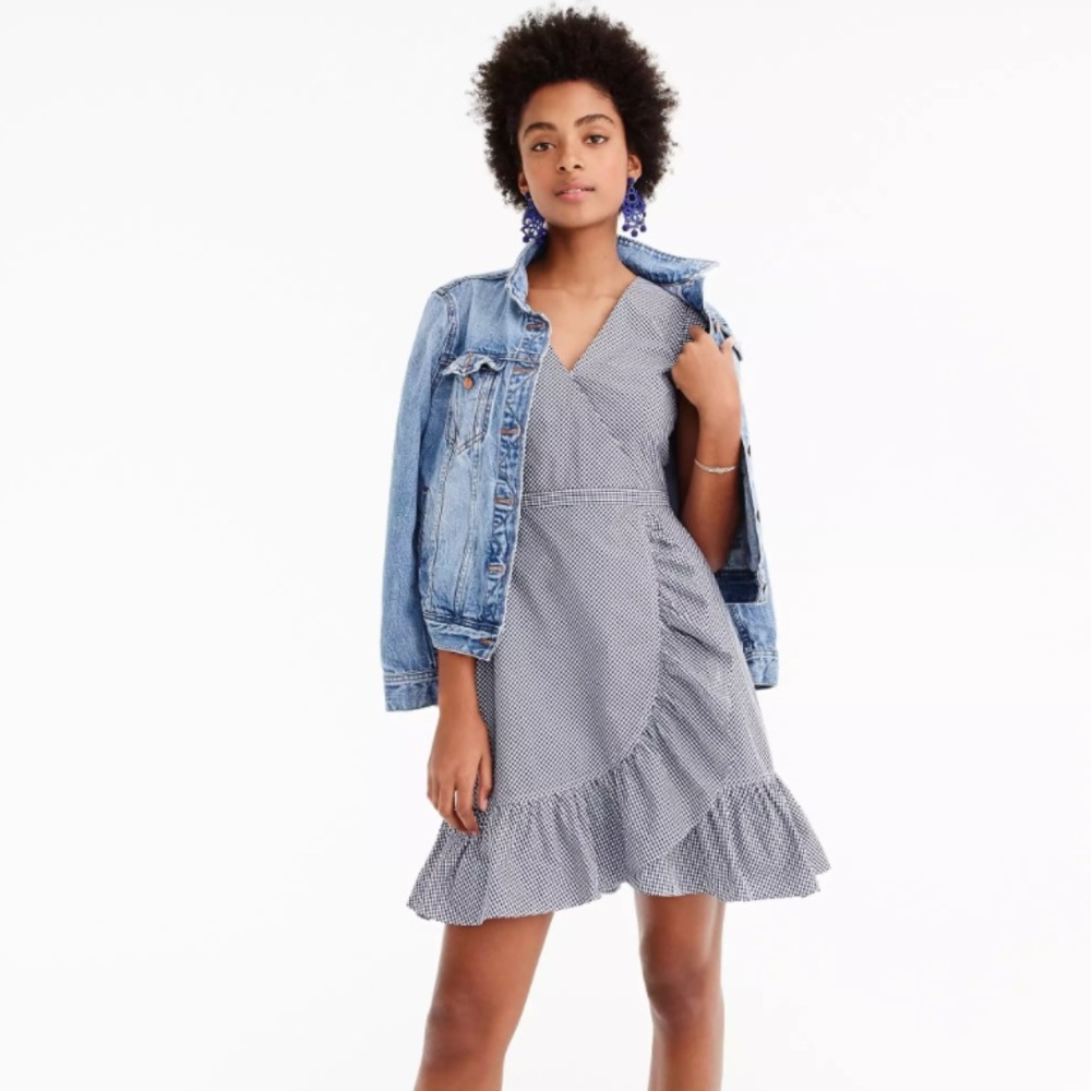 ✨LAST CALL✨ J. Crew Gingham Wrap Dress